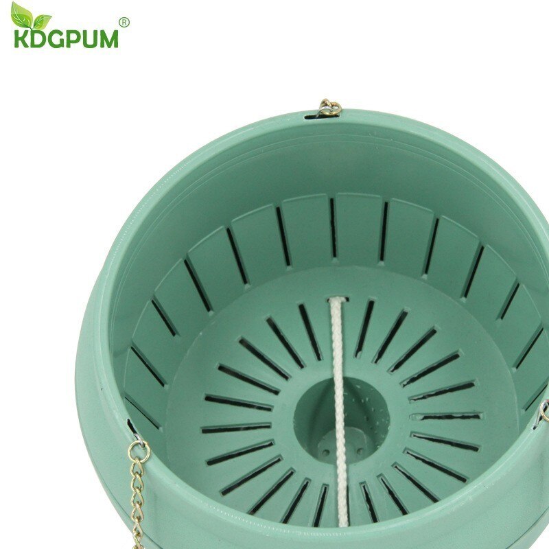 Bloem Lucca 13 In. Black Plastic Self-Watering Hanging Basket Planter LHB1300 - The Home Depot - Foto 7