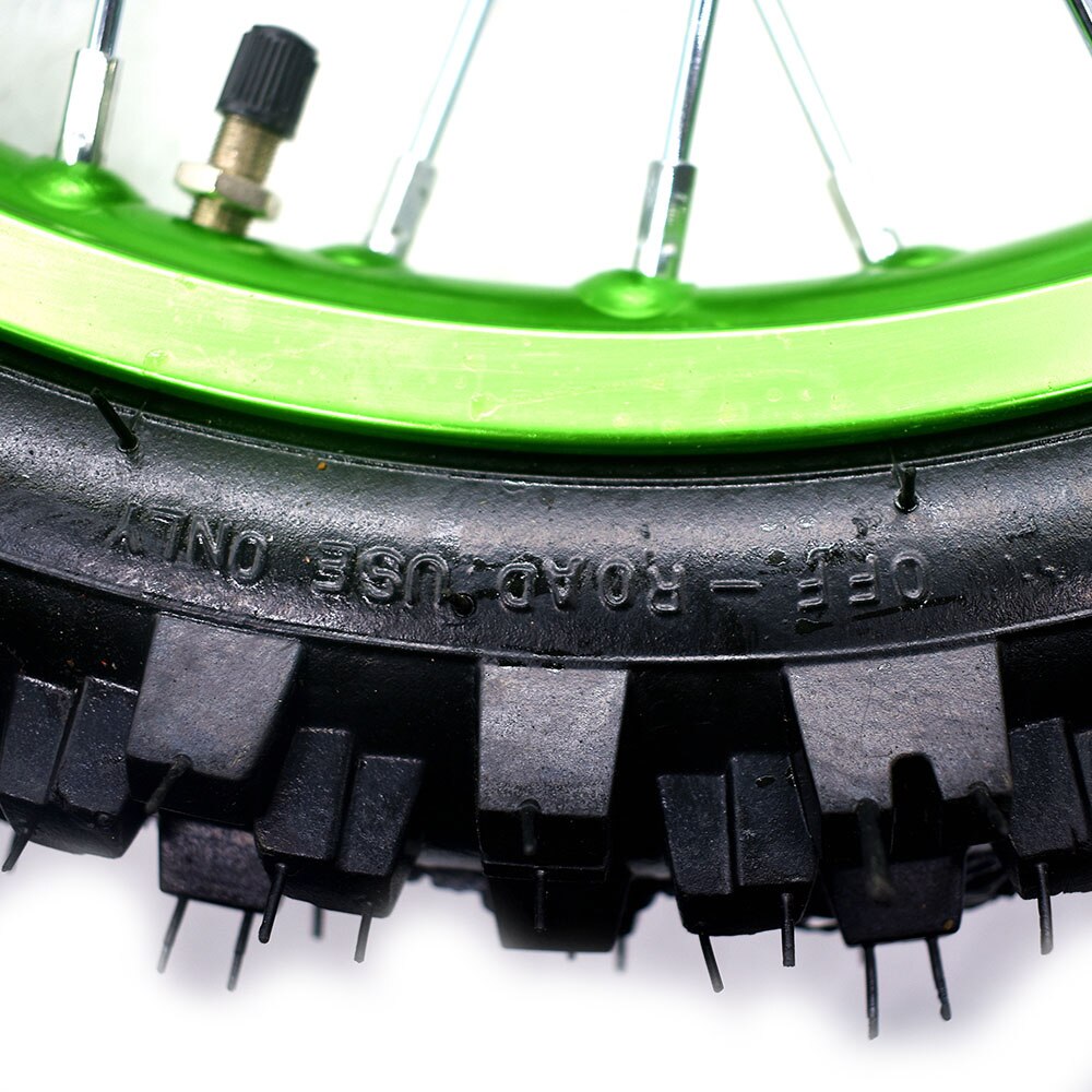 Front 14inch Pit Bike wheels GuangLi 60/100-14 Tyre Aluminum Alloy Rims with 32 holes spoke KTM CRF PRO KLX YZF 110cc