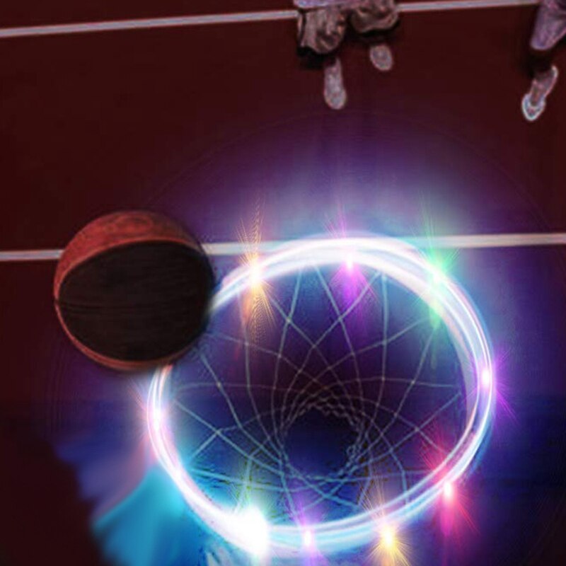 LED Basketball Hoop Lights Basketball Rim Light Solar Light Glow in the Dark for Indoor/Outdoor Basketball Hoop