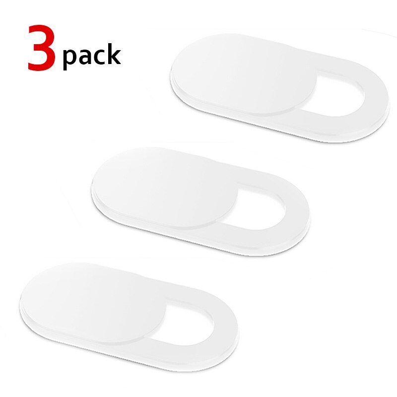 1/3/6/18 Pcs! Thin Universal Privacy Camera Mask Plastic Material For iPad Web Laptop PC Macbook Len Scratch Proof Webcam Cover: 3 Piece White