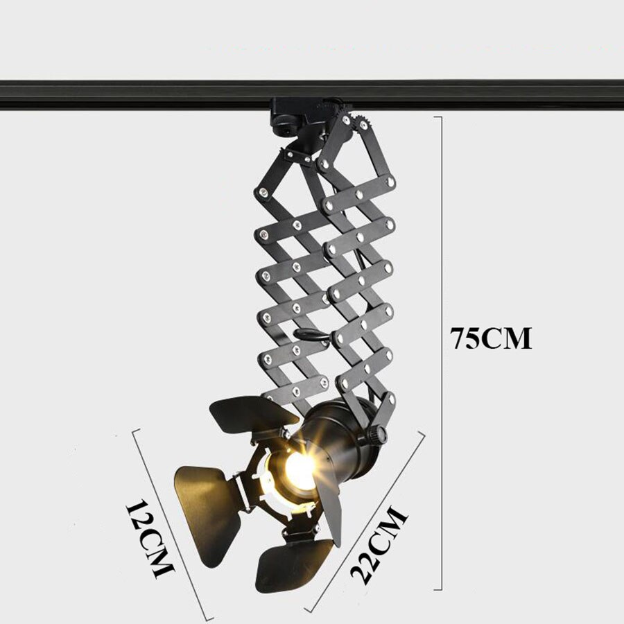 Thrisdar 30 W retro LED track licht vier-leaf stretch track scheinwerfer kleidung shop mall COB led-strahler: 30W Stretch Type / Natural white