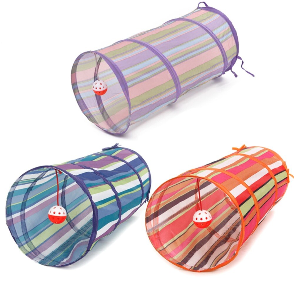 Free Ship Pet Funny Toy Foldable Pet Cat Tunnel Balls Play Tubes Balls Cat House Toys Puppy Ferrets Rabbit Play Dog Tunnel Tubes