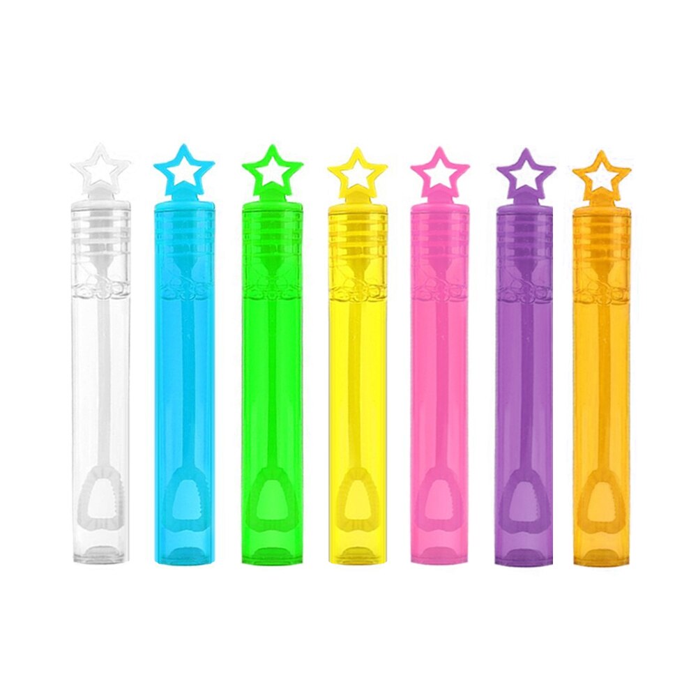 7Pcs Multicolour Bubble Wand Soap Bottle Tube Kids Toy Wedding Birthday Party Decoration Bubbles Maker Supplies Outdoor Fun Game: Default Title