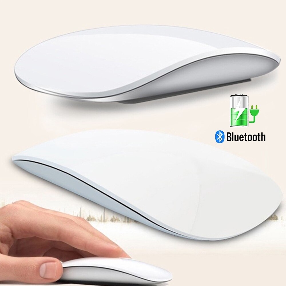 Bluetooth Draadloze Arc Touch Magic Mouse Ergonomische Ultra Dunne Oplaadbare Muis Optische 1600 Dpi Mause Voor Apple Macbook Muizen