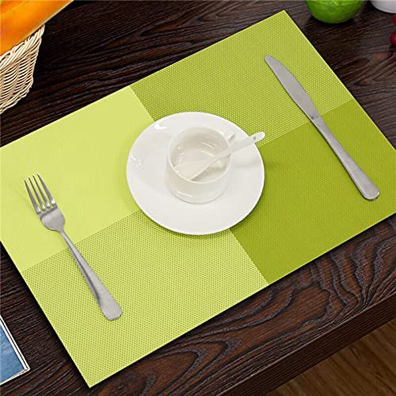 4 Stuks Placemats Voor Eettafel, placemats Hittebestendige Antislip Wasbaar En Te Snijden Set Van Plaats Mat