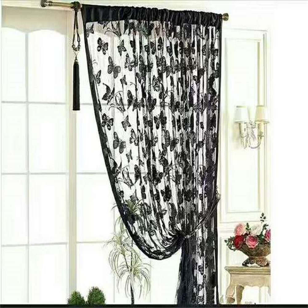 Hochzeit Party Dekoration Fenster Vorhänge Quaste Tür Fliegengitter Schmetterling Schnur Vorhang Hängende Perlen Vorhänge Bildschirm Tafel: Weiß