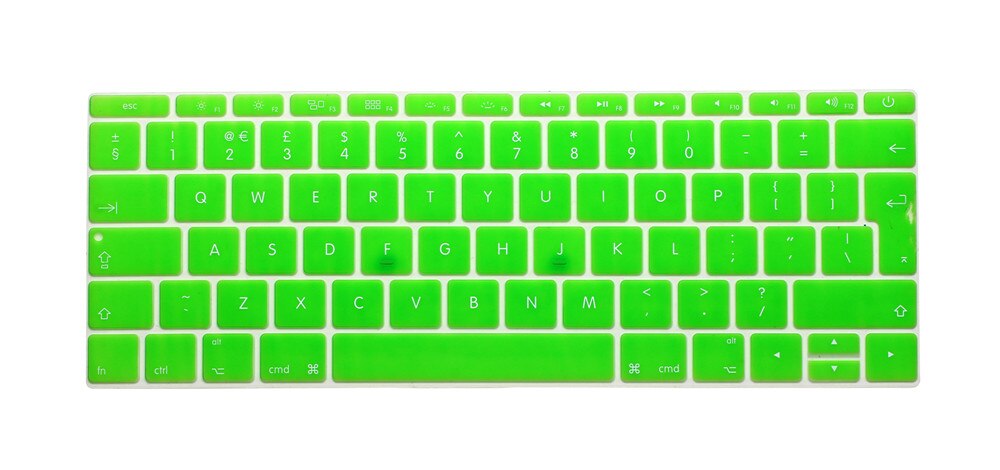 For Macbook Pro 13 with Touch Bar.10 release Model:A1706) European EU/UK EURO English Silicone Keyboard cover Film: green