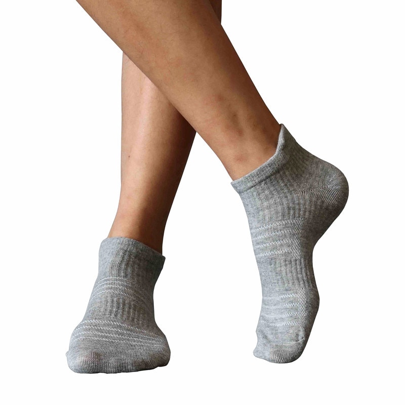 6 paires femmes été chaussettes couleur unie noir blanc gris chaussettes minces pour courir marche Jogging chaussettes de sport