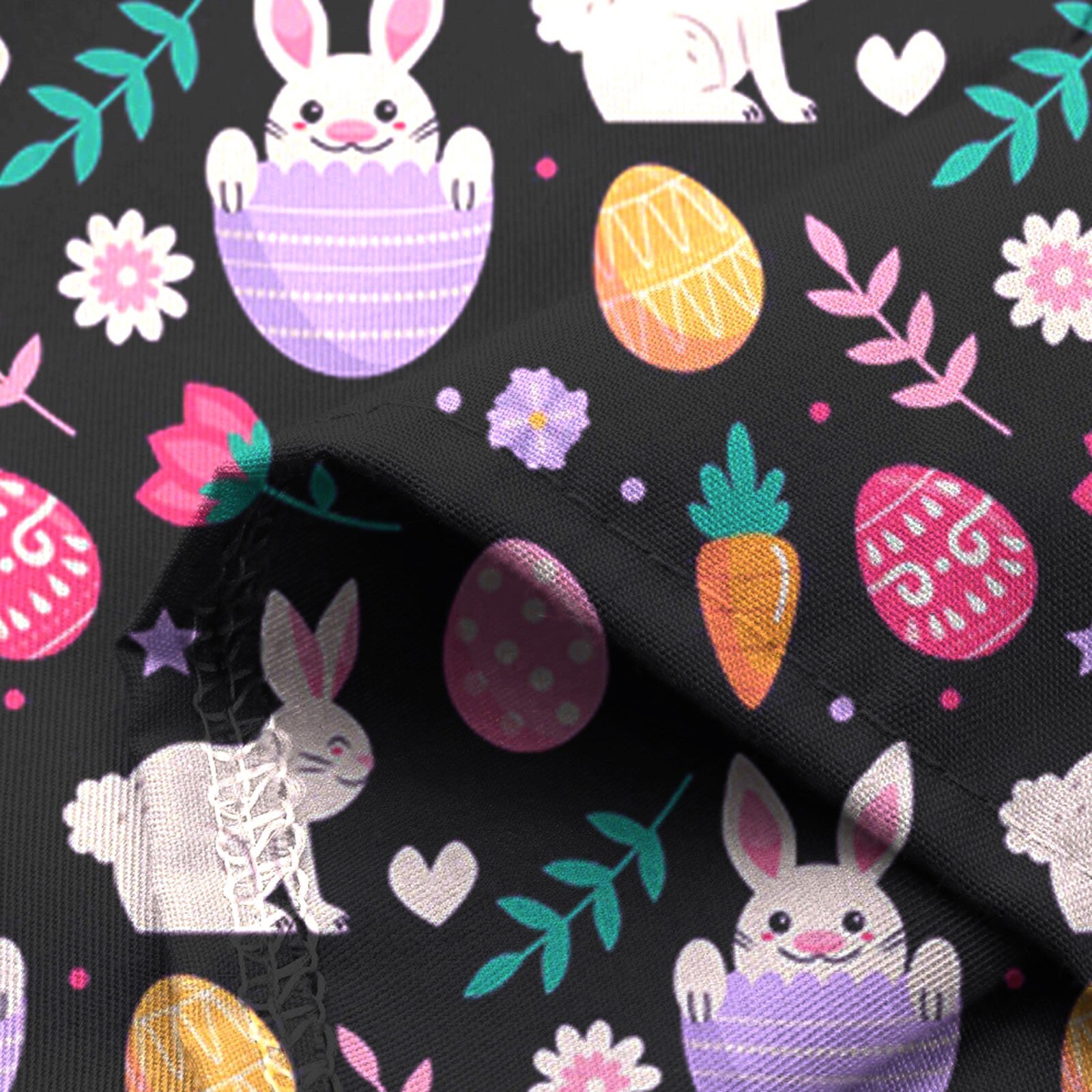 Easter Day Scrubs Tops For Women Short Sleeve V-neck Rabbit Pattern Tops Nursing Uniform Health Workers Workwear