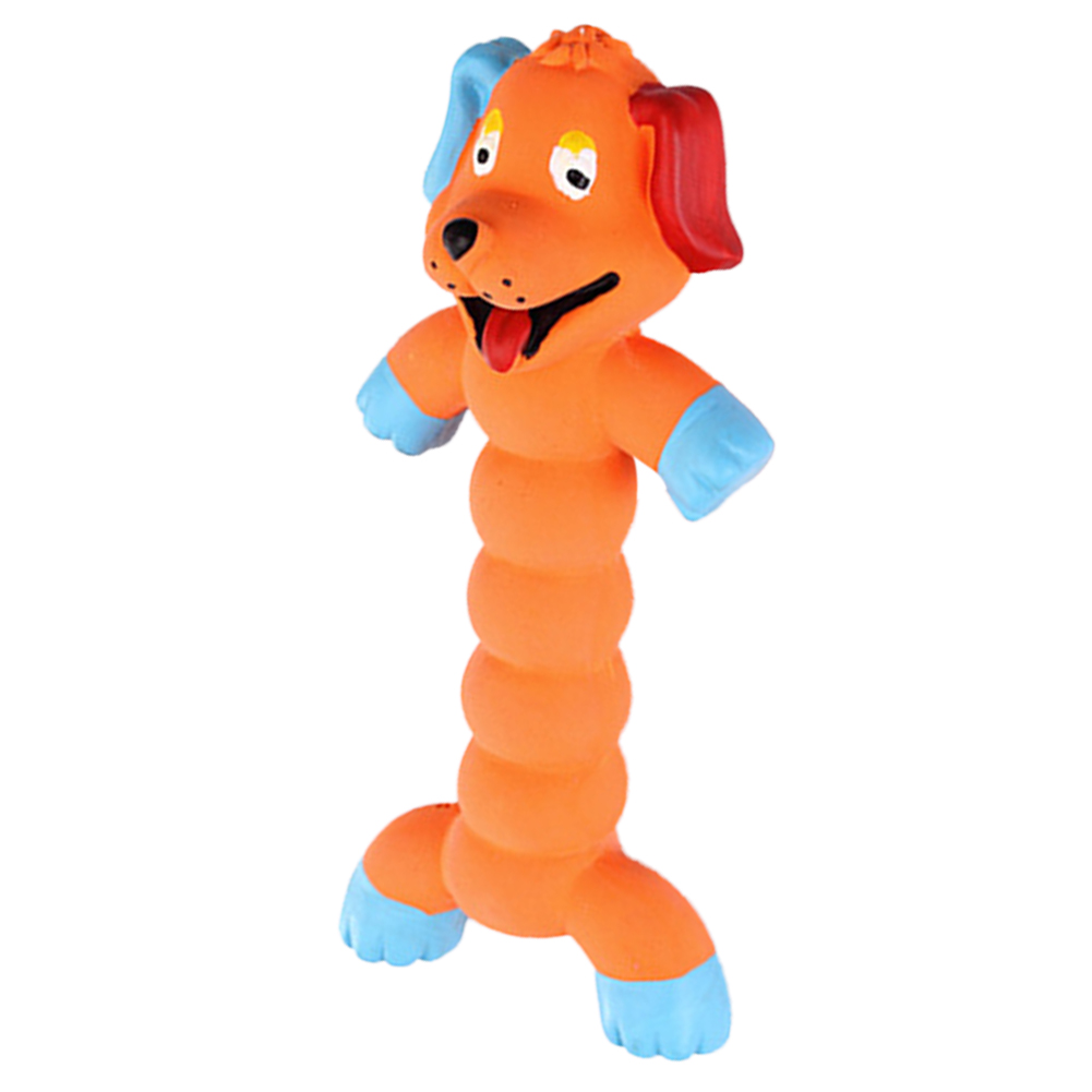 Latex Hond Speelgoed Tanden Reinigen Vocalization Cartoon Diermodel Speelgoed Chew Bite Slip Huisdier Speelgoed Voor Kleine Middelgrote Honden: Oranje