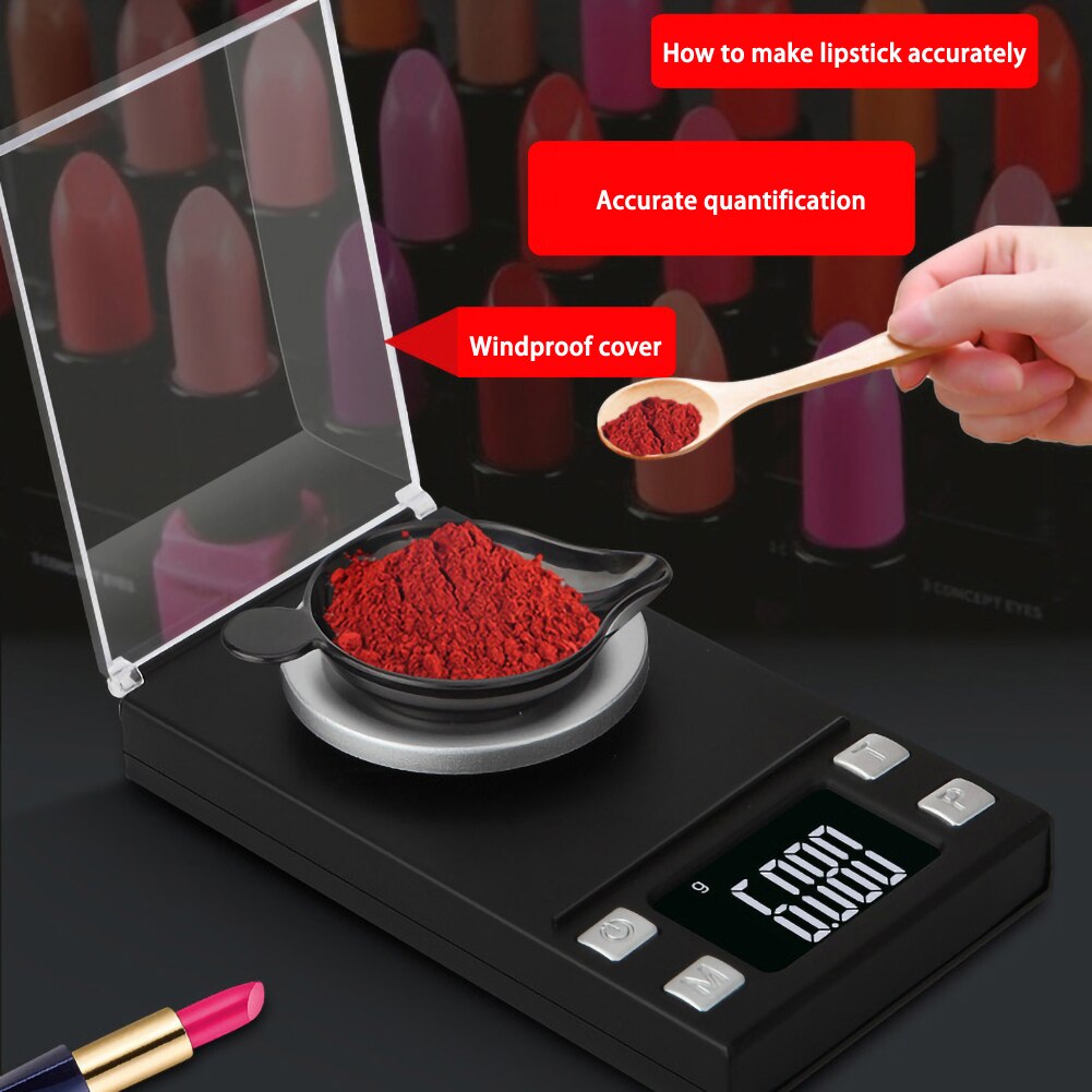 Precision Pocket Jewelry Scale 0.001g Mini Electronic Scale High Precision Gold Carat Balance Digital Display Milligram Scale