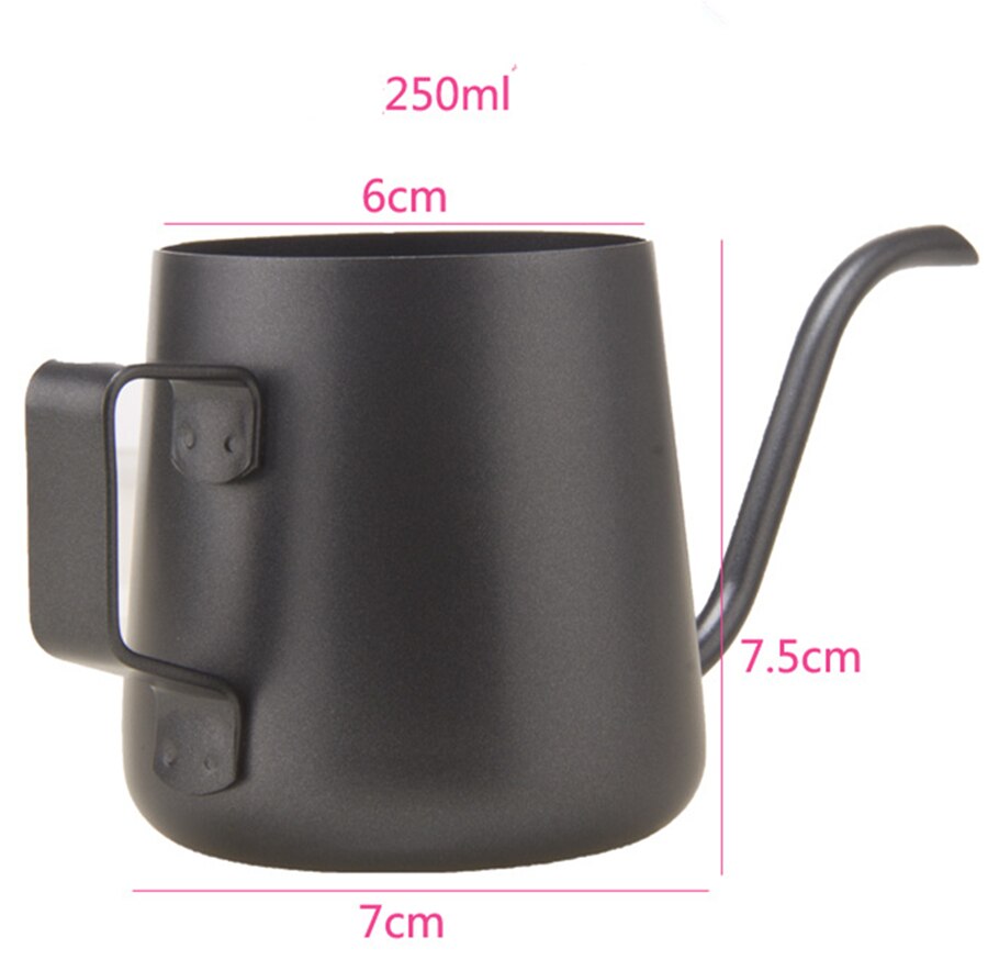 245ml MINI High stainless steel Turkish coffee pot ibrik Coffee brewer gooseneck spout kettle drip coffee maker