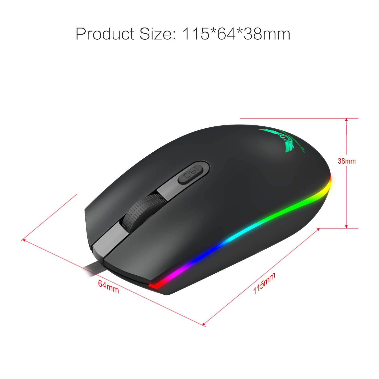 ZERODATE 1600DPI LED Optical Gaming Mouse USB Wired Gamer Mouse 4 Buttons Gamer Computer Mice For Laptop Mice PC