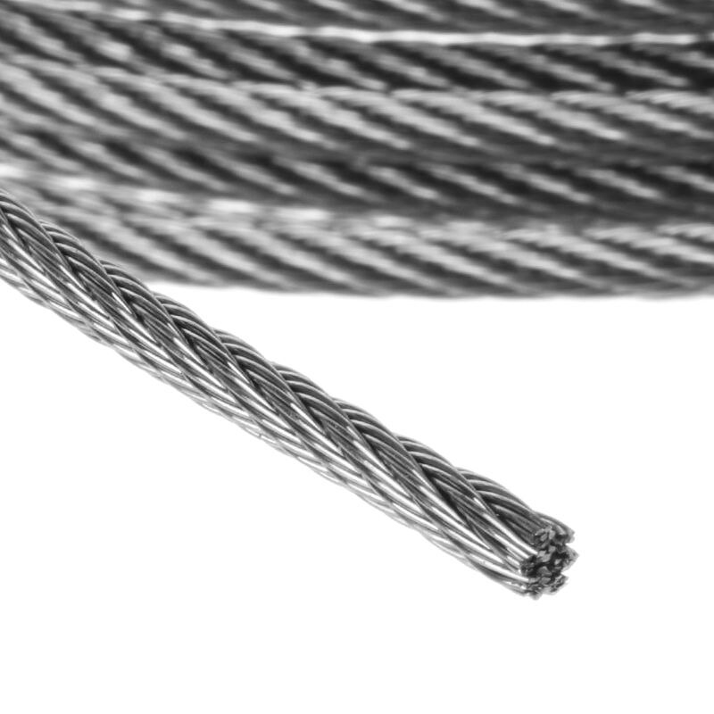 Cable de acero inoxidable suave de 10m 304, Cable de elevación de pesca 7*7, tendedero de 0,5mm/0,8mm/1mm/1,2mm/1,5mm/2mm/2,5mm/3mm