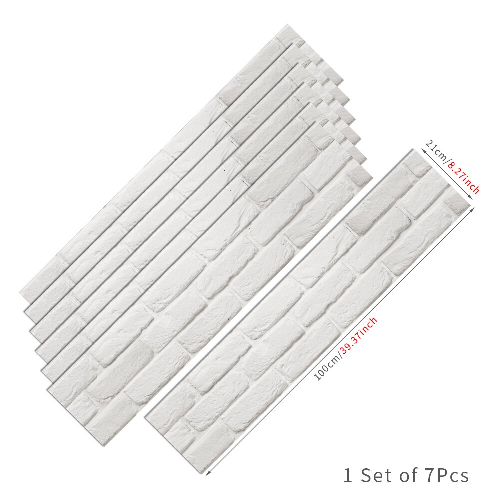 Autocollants pour escaliers en bois, 7 pièces, 21cm x 100cm, bande de roulement, vinyle, auto-adhésif, bricolage, mur de face, brique, motifs artistiques: RS008