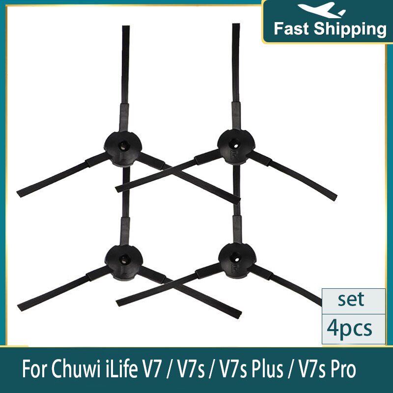 Für ILIFE V7S Plus Zubehör Ersatzteile Roboter-staubsauger Ersatz Bausatz Verbrauchs Mian Pinsel Hepa-Filter Lumpen Für ILI: 2 links 2 Rechts