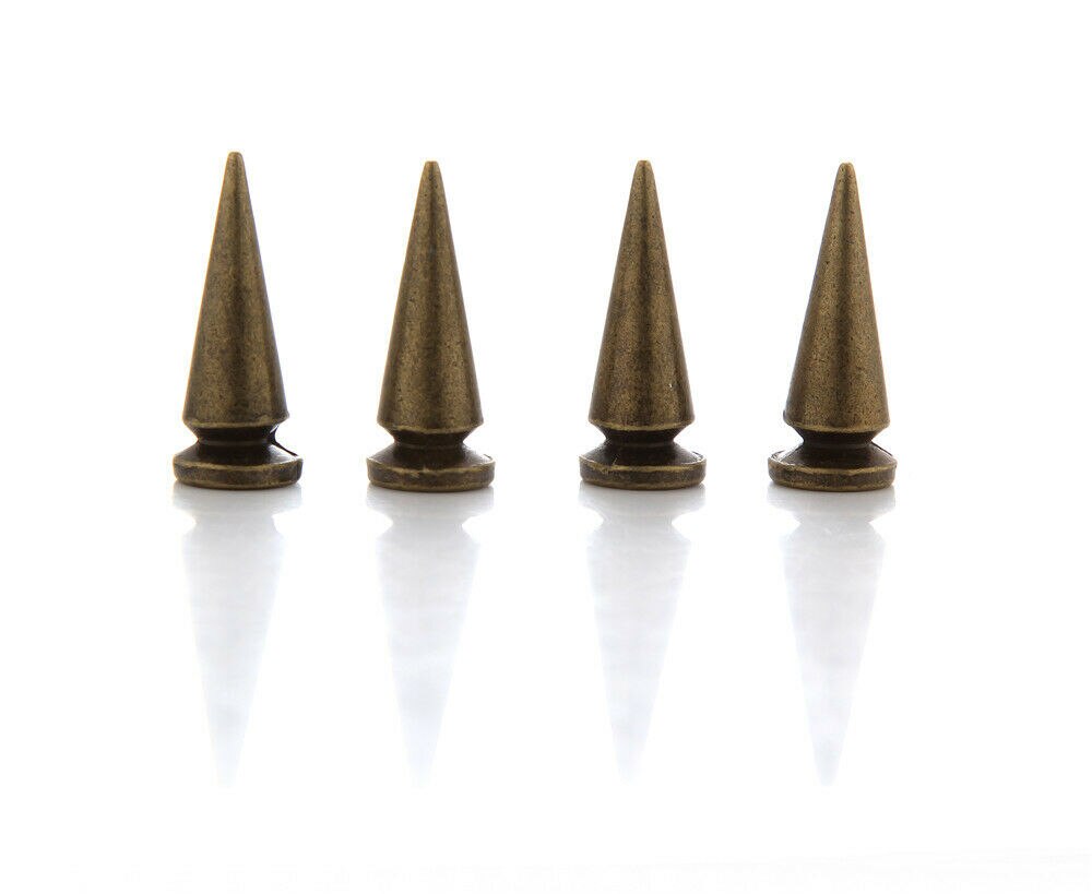 50Set 10*25mm Boom Spikes Studs Punk Spike Legering Zink Leathercraft Ornament Klinknagel Screwback Vlekken Pak voor riem Armband Hoed DIY: Bronze