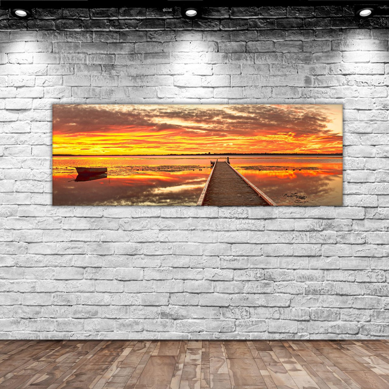 Bk Thuis Landschap Panorama Canvas Tafel 100x35cm-2 Moderne Handig Betrouwbare Decoratie Eenvoudige Nabijheid: Default Title
