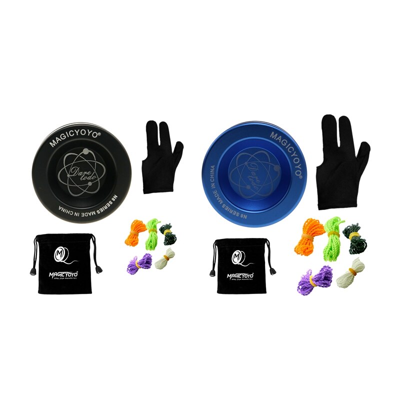 Icyoyo N8 Reageert Yoyo Aluminium Yo Yo + 5 Strings + Handschoen + Yoyo Tas