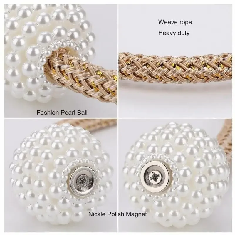 Parel magnetische gordijnclip Gordijnhouders Tie Back Buckle Clips Hangende balgesp Tie Back Gordijn Decor Accessoires