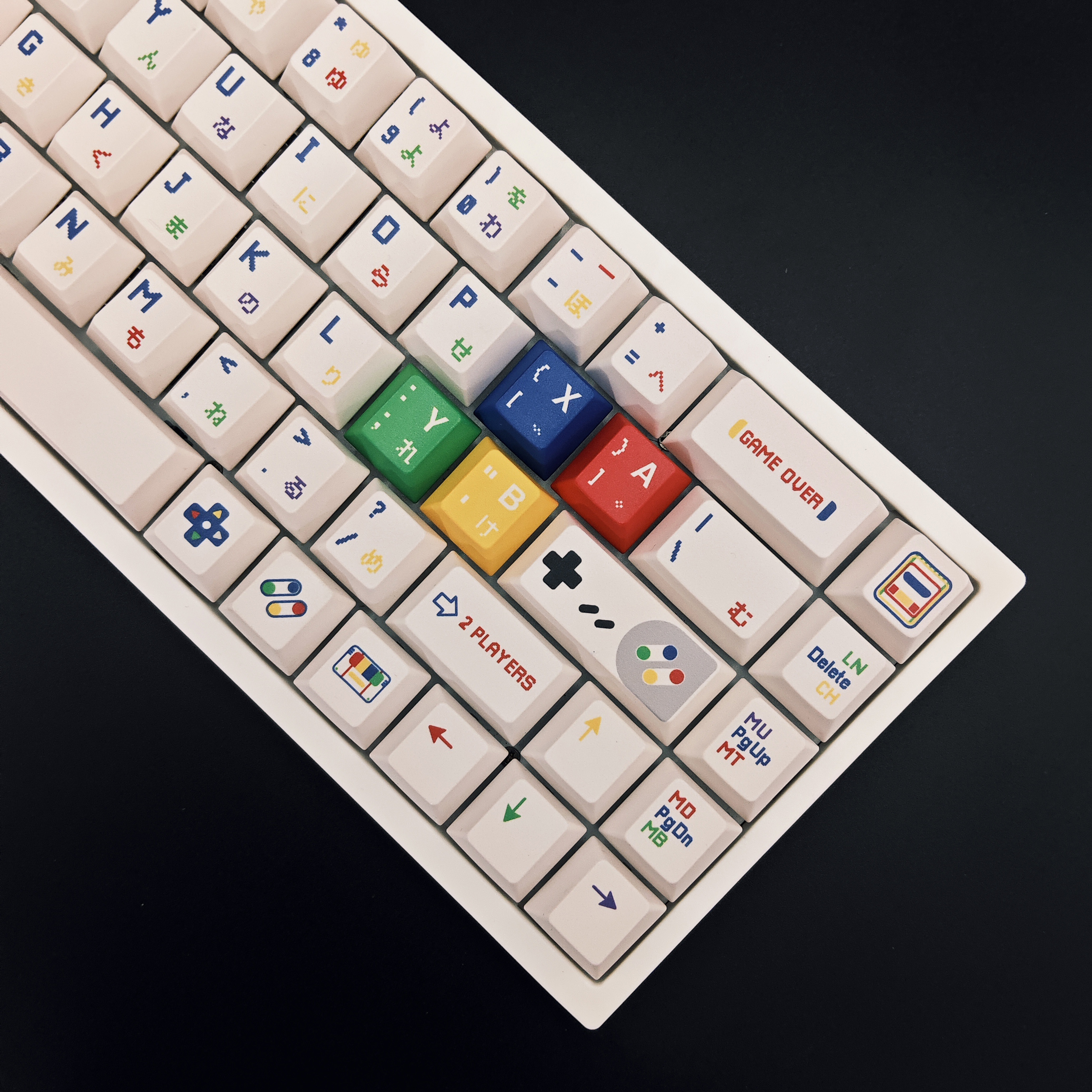 retro Białe Keycapy SFC Profil wiśnia PBT pod-barwnik Personalizowane Keycapy robić Przełączników MX DIY ISO Klawisze Nakładki na Klawiaturę Mechaniczną