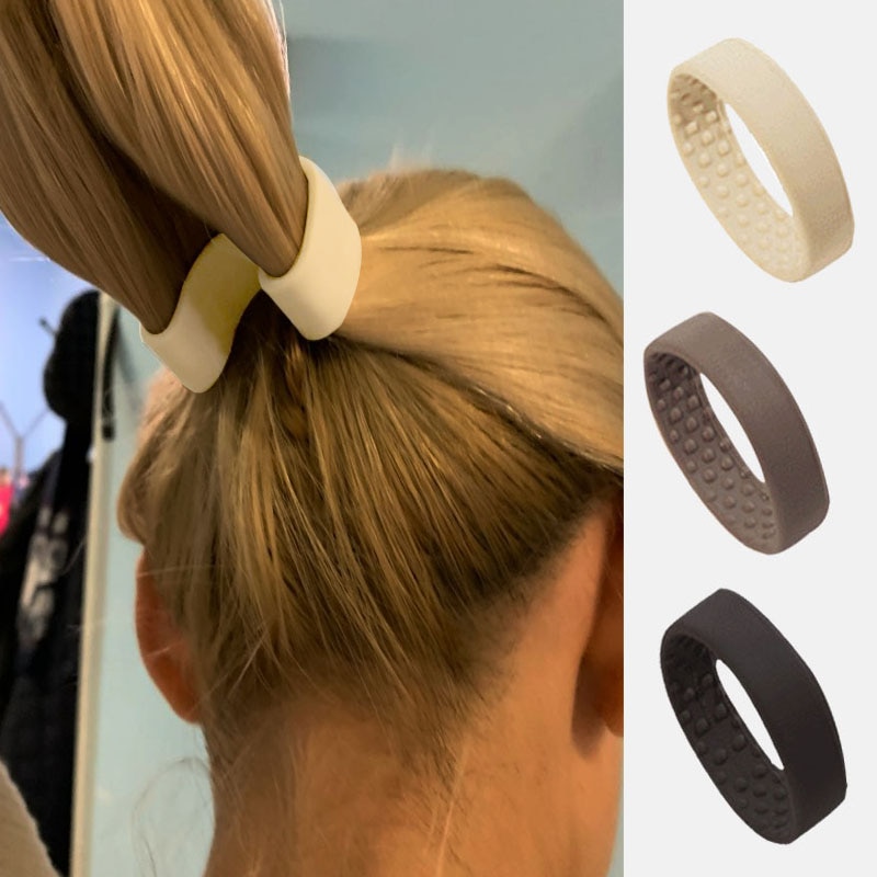 Coletero plegable para mujer, banda elástica de silicona para el cabello, accesorios para el cabello sencillos