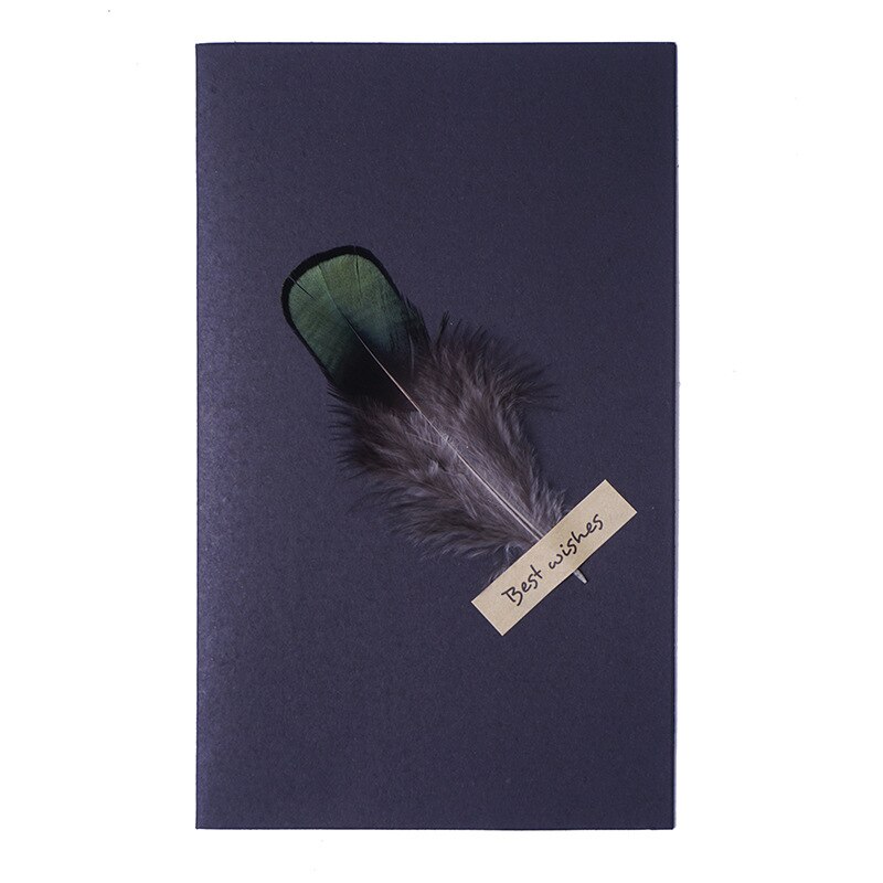 EZONE plume enveloppe + carte de voeux enveloppe noir affaires enveloppe haut de gamme Kraft papier enveloppe école fournitures de bureau: K