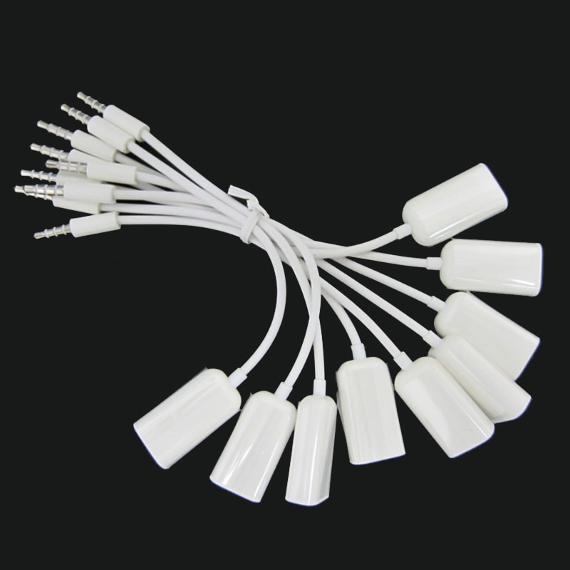 3.5mm Double Jack Headphone Splitter Microphone Audio Adapter 2 In 1 Headphone Jack Microphone Hole For Moblie Phone