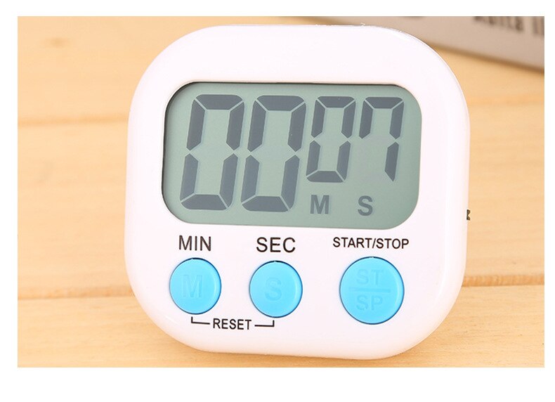 Timer clock egg timer stopwatch alarm time timer digital timer countdown timer smart widgets digital kitchen timer cooking timer: White