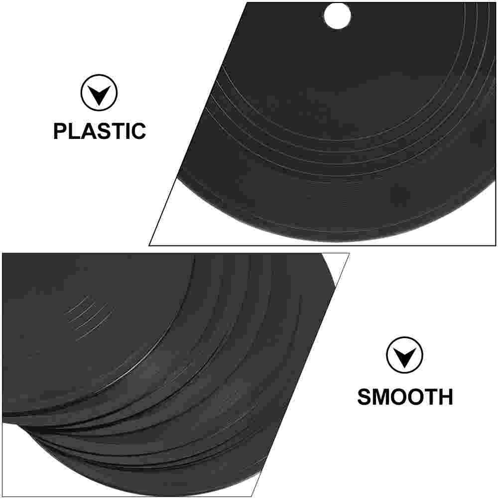 6pcs Retro Vinyl Records Wall Decorative Records Wall Adornments