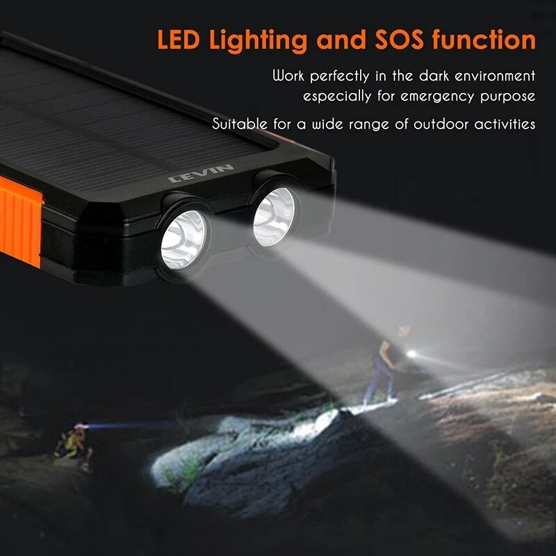 Solar Power Bank 80000Mah Draagbare Opladen Poverbank Externe Batterij Oplader Powerbank 80000Mah Voor Alle Smartphones