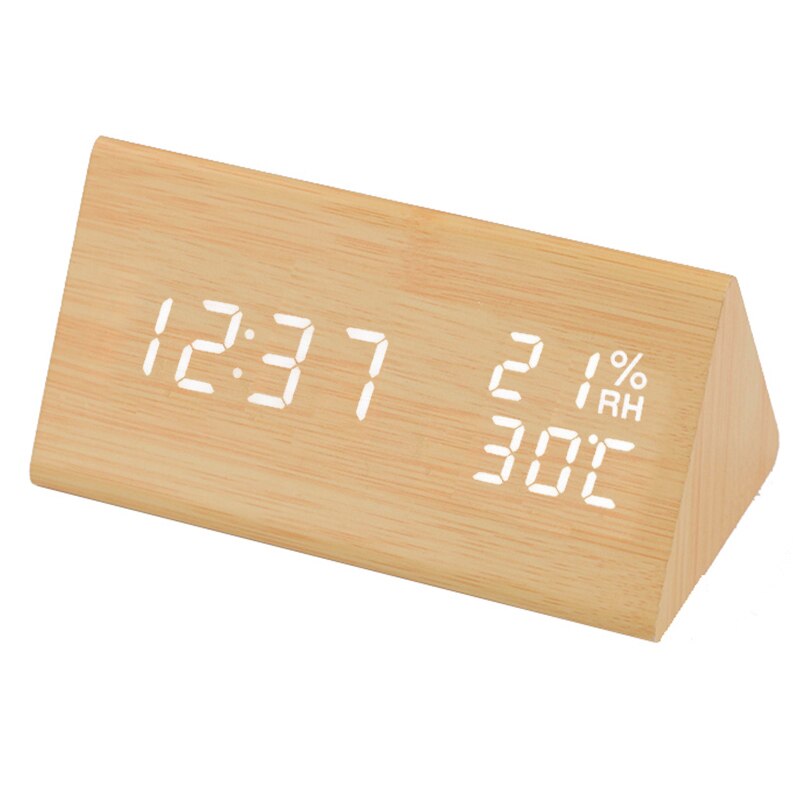 Temperature Display LED Digital Alarm Clock Home Desktop Clock Table Electronic Desktop Clocks USB Wake Up Clock For Snooze Home: 05