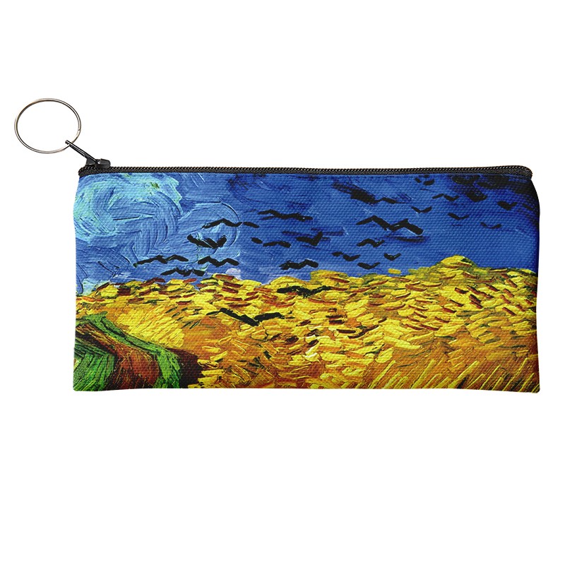 Lieferwagen Gogh Ölgemälde Geldbörse Mini retro Tägliche Lagerung Tasche Tragbaren Brieftasche Lippenstift Schlüssel Bleistift fallen Frauen Leinwand machen-hoch tasche: Stil10