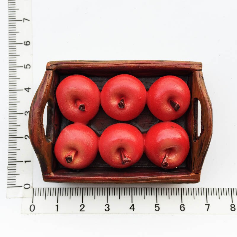 Citron äpple fruktkorg magnet för kylskåp dekor bröd kexkorg söt kylskåp magnet aubergine tomat korg mat magnet: 4
