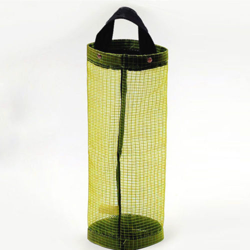 Household Grocery Bag wall-mounted Storage Dispenser Plastic Kitchen Organizer Garbage Bag Storage Bag Long Tube Mesh Bag #10: Yellow