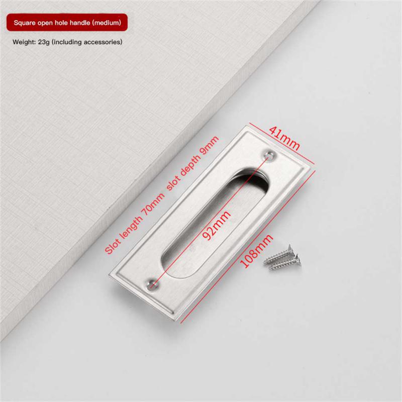 Manijas de puerta de aleación de Zinc, cubierta empotrada al ras, manija de gabinete de suelo, manija de muebles negra plateada, accesorios para el hogar: YELLOW