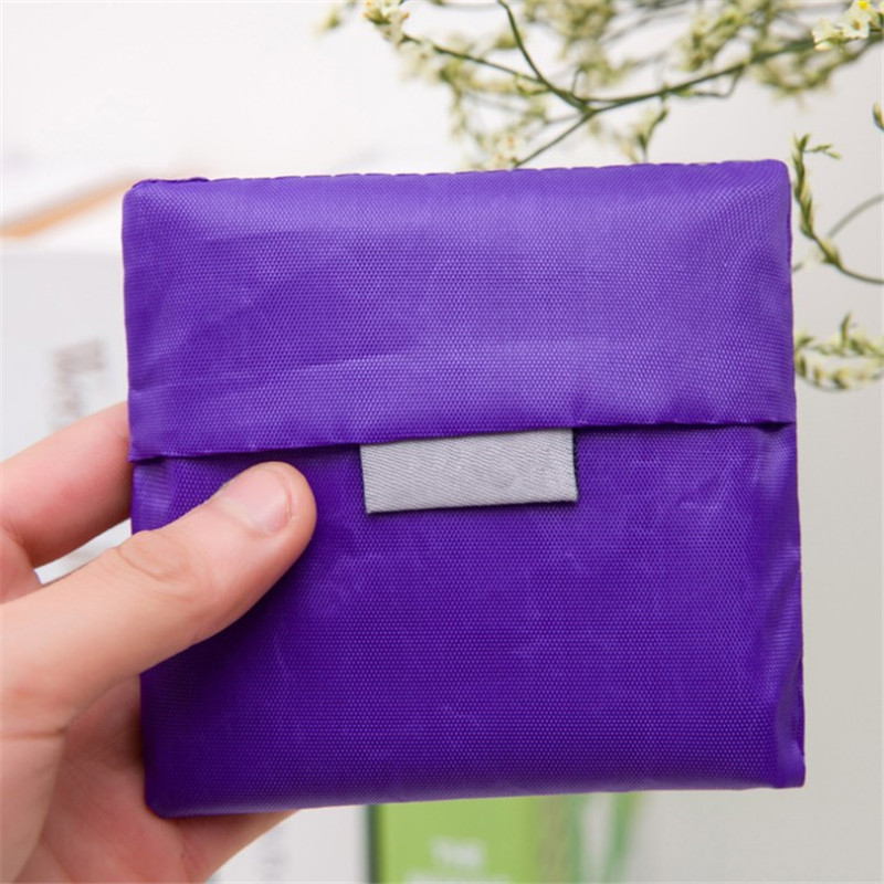 Waterproof Shopping Bag Portable Folding Reusable Foldable Shopping Bag Eco Tote Market Grocery Bag: Purple