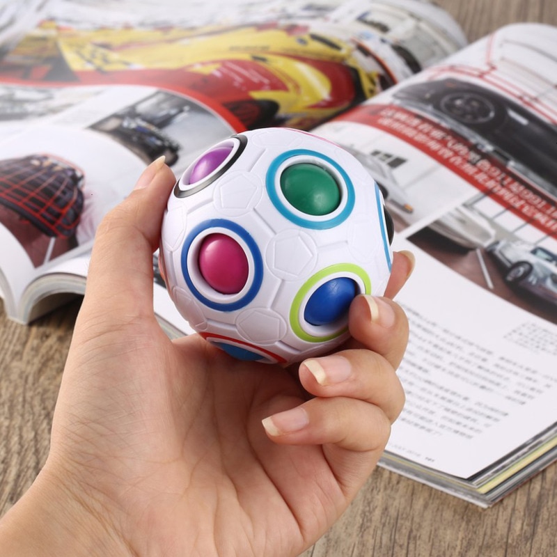 Magic Spheric Cube Rainbow Ball Puzzles Learning Educational Toys For Children Adults Office Anti Stress Puzzles Toys