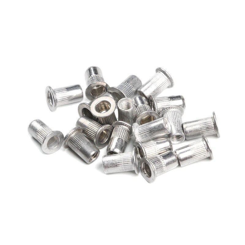 95pcs M3 M4 M5 M6 M8 M10 Rivet Nuts Aluminum Flat Head Rivet Nuts Set Insert Rivets Mix Size