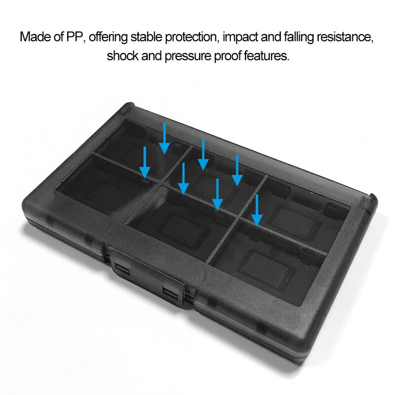 Caixa de Cartão De jogo 12/24 Em 1 Portátil Game Cards Caixa ABS Caixa de Armazenamento À Prova de Choque Duro Shell Para Nintend interruptor NS NX Cartão de Jogo