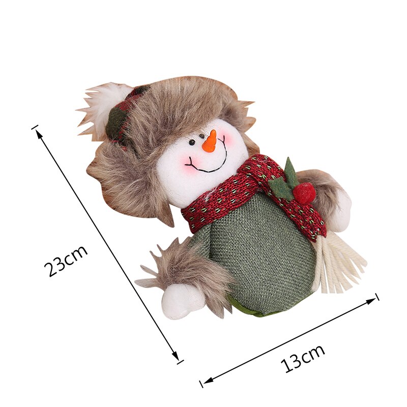 Julemanden snemand dukke juletræ hængende vedhæng ornament plys legetøjsdekoration til hjem xmas hjemmefest år 1 stk: A2