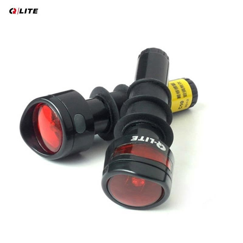 Manubrio Q-LITE Luce LED Rossa Per Bici - Fine Manubrio - Sicurezza Ciclismo