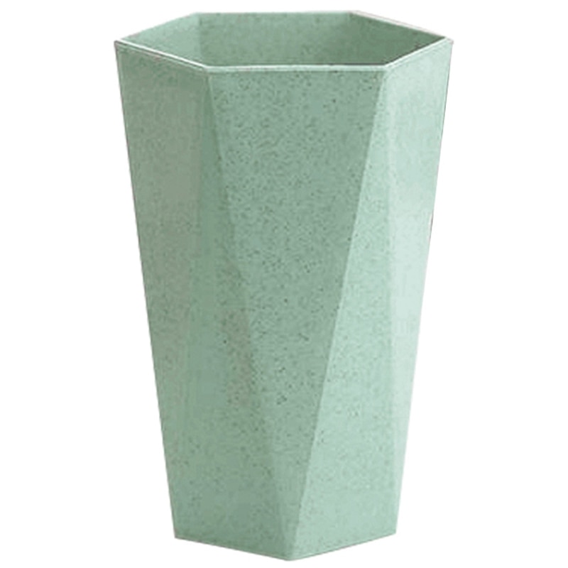 Nordisk stil grønt halm plastik kop tandbørsteholder kop vaskekop drikke kop krus: Grøn