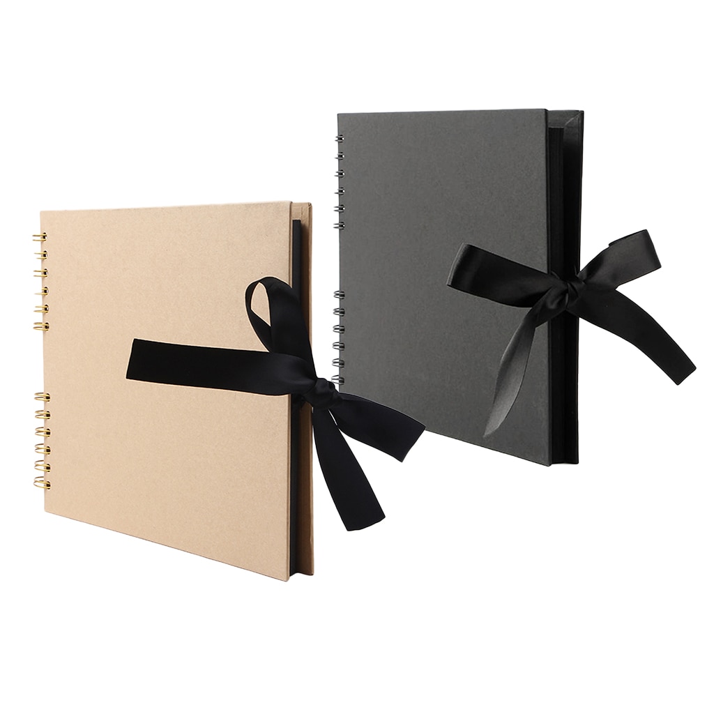 A4 Size 40 Sheets Kraft Paper Scrapbook Photo Albums for DIY Scrapbooking Anniversary Sketchbook Wedding Valentines Day