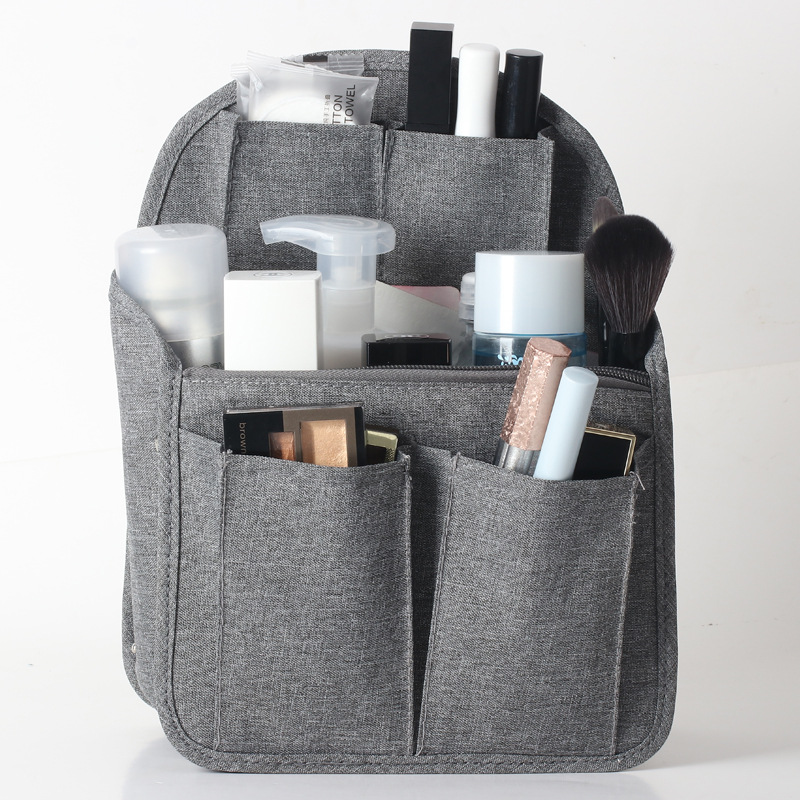 Backpack Organizer Insert Nylon Organizer Insert for Backpacks Rucksack Shoulder Bag Women Daypack Divider Foldable: L / DARK GRAY