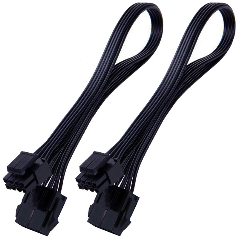 EPS 8 Pin Power Extension Cable, ATX CPU 8 Pin Female to 8(4+4) Pin Male EPS Extension Cable,12 Inches