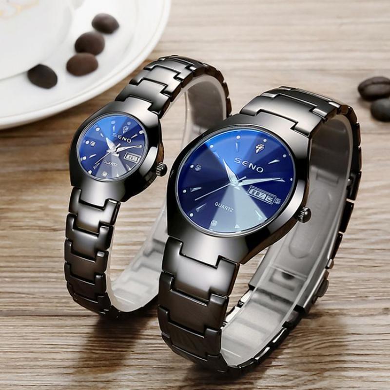 Kalender par ure guld armbåndsur til damer personlighed populær trend kvindelige armbåndsur diamant quartz