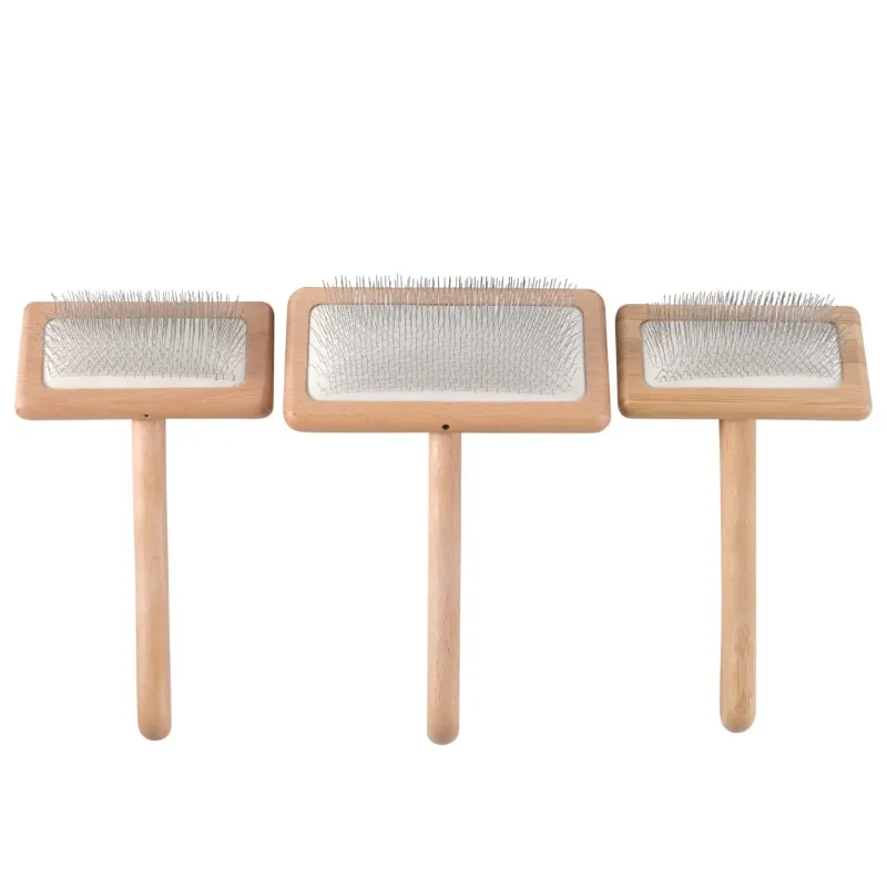 Hondenborstel Houten hondenkam Dierenhaarverwijderaar Hondenverzorgingsborstel Kattenhaar Knoopkammen Comfortabel handvat Hondenkam Accessoires voor huisdieren