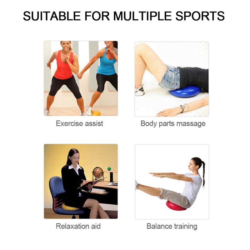 Opblaasbare Yoga Balans Mat Dubbelzijdig Massage Punt Voetmassage Fitness Fitnessapparatuur Gym Yoga Balance Board