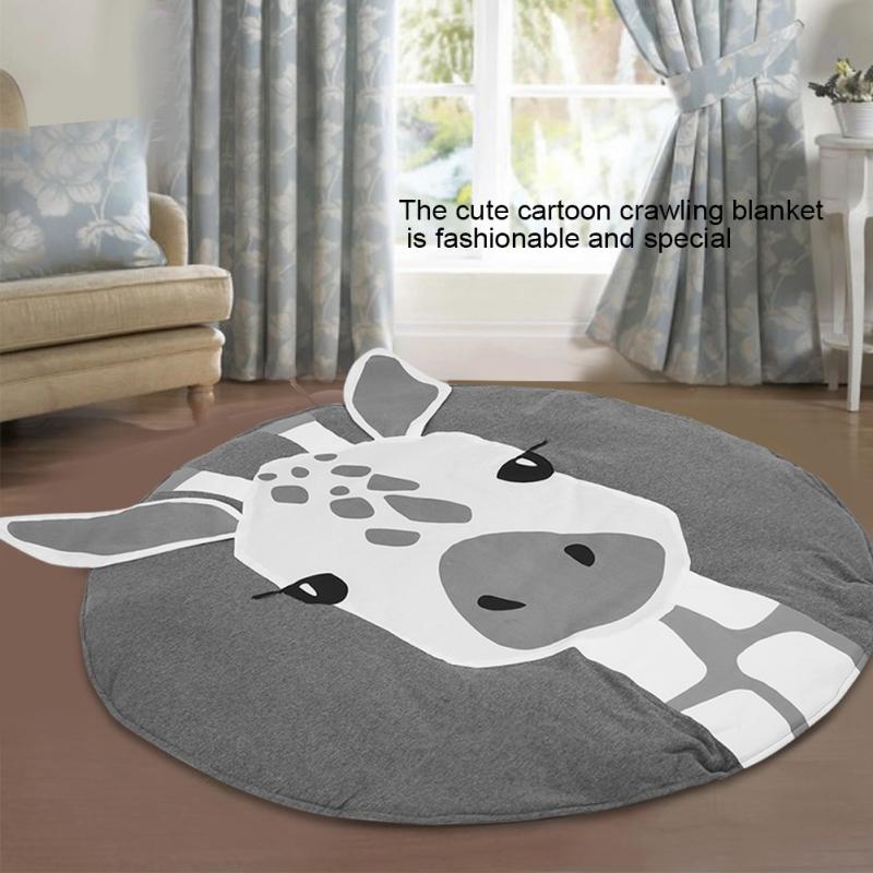 Tapis de jeu en coton épais pour bébé, coussin de couchage, puzzle, escalade, ramper, couverture, tapis de sol girafe pour bébé et tout-petit